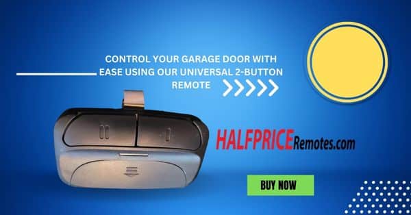 Control your garage door with ease using our Universal 2-Button Remote