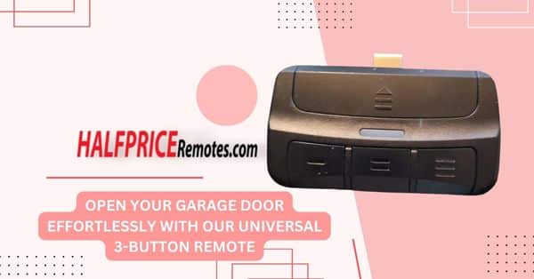 Open your garage door effortlessly with our Universal 3-Button Remote