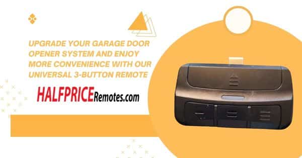 Upgrade your garage door opener system and enjoy more convenience with our Universal 3-Button Remote